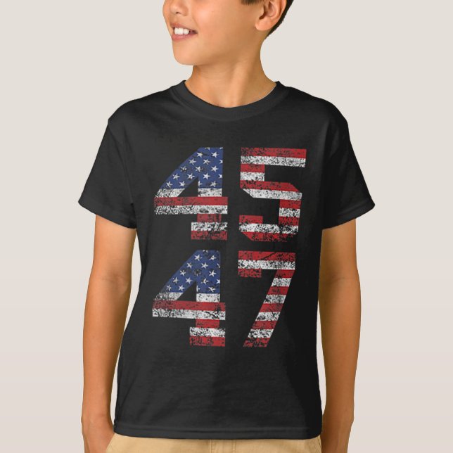 T-shirt Jésus Est Mon Sauveur Trump Est Mon Président Amér (Devant)