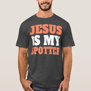 T-shirt Jésus Est Mon Spotter Christian Gym Entraînement D
