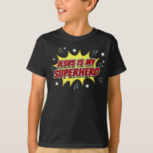 T-shirt Jésus est mon super-héros Enfants et Foi chrétienn