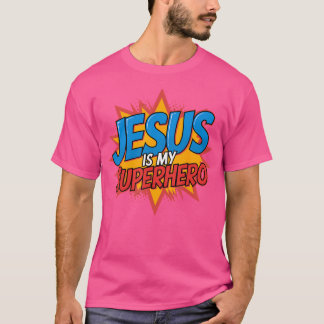T-shirt Jésus Est Mon Superhéros