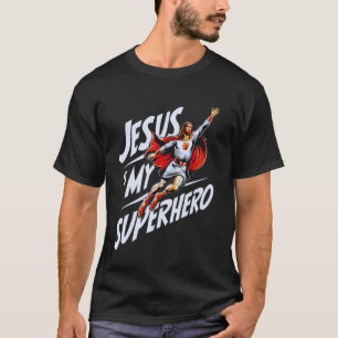 T-shirt Jésus Est Mon Superhéros Dieu Chrétien Dieu Religi