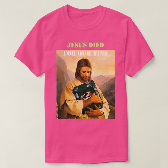 T-shirt Jésus Est Mort Pour Nos Épingles 1 (Design devant)