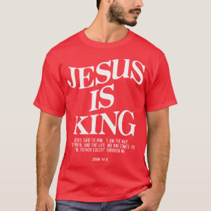 T-shirt Jésus est roi Jésus Jean 1 Costume Christian Mens