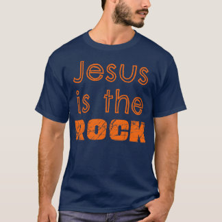 T-shirt Jésus Est Solide Comme Un Rocher