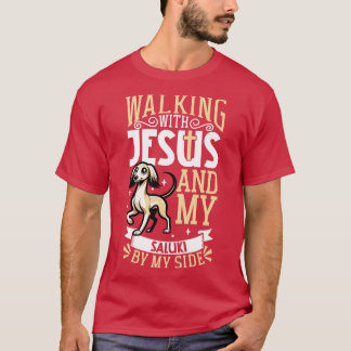 T-shirt Jésus et chien Saluki