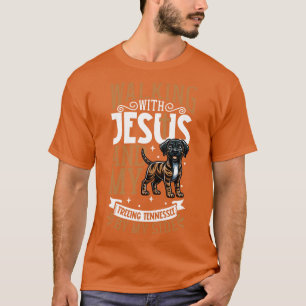 T-shirt Jésus et chien Treeing Tennessee Brindle
