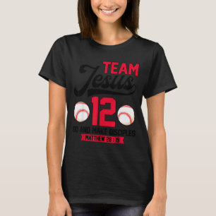 T-shirt Jésus Et Équipe De Baseball Jésus Chrétien Matthie