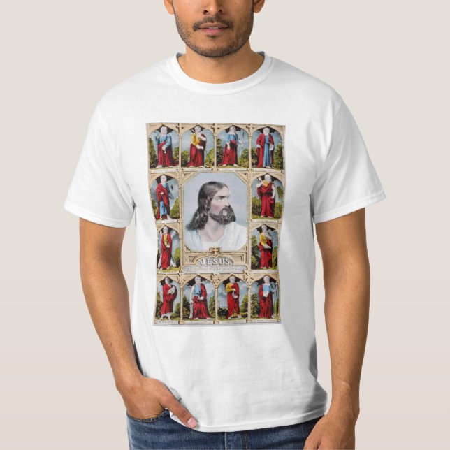 T-shirt Jésus et la chemise d'apôtres (Devant)