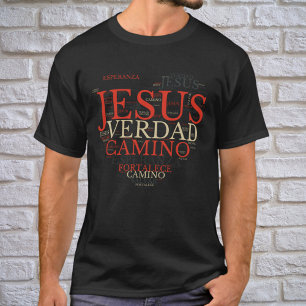 T-shirt Jésus et la foi Coeur des hommes chrétiens espagno