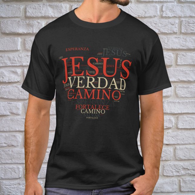 T-shirt Jésus et la foi Coeur des hommes chrétiens espagno (Créateur téléchargé)