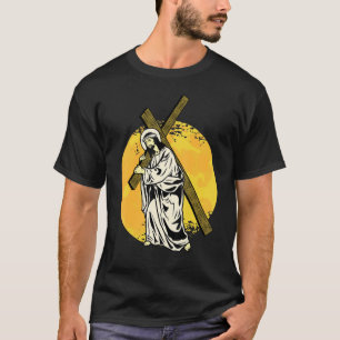 T-shirt Jésus et une religion croisée Vendredi saint Bib c