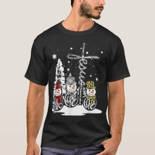 T-shirt Jesus Faith Hope Love Snowman Drôle Noël Pour Chri
