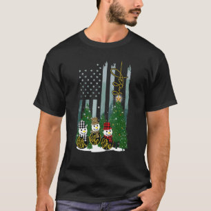 T-shirt Jesus Faith Hope Love Snowman Red Plaid Xmas For C