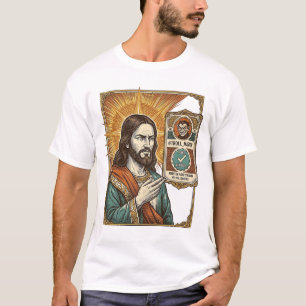 T-shirt Jésus Faux Vérifié Coche Arnaque Troll Social Hu