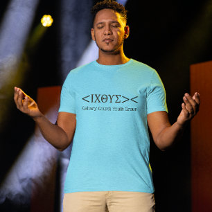 T-shirt Jésus Fish Emoticon Church Group Chemise personnal
