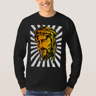 T-shirt Jésus Grand Visage Et Rayon Solaire Art 1