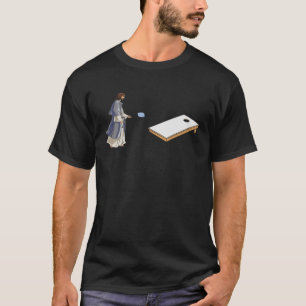 T-shirt Jésus Jouant Cornhole