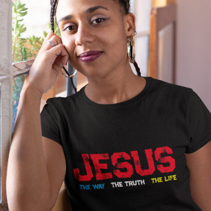 T-shirt Jésus La Voie La Vérité La Vie Grunge