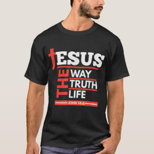 T-shirt Jésus La Voie Vérité Jean 146 Esprit chrétien