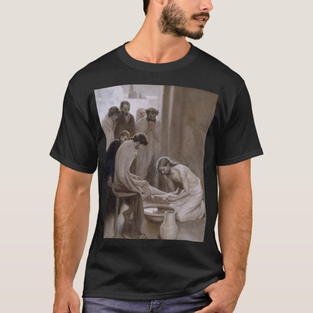 T-shirt Jésus Lave les pieds de ses disciples (Devant)