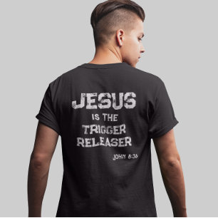T-shirt Jésus le déclencheur Croix Bible Écriture