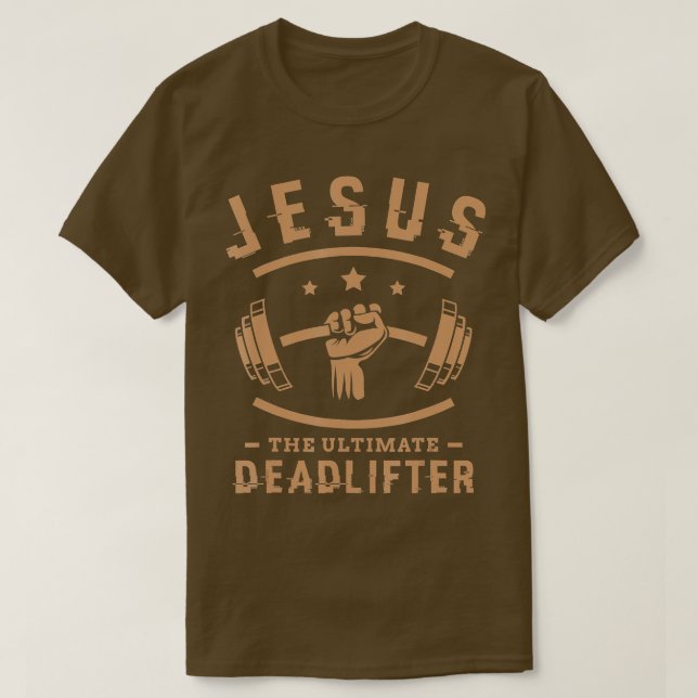 T-shirt Jésus le dernier mortel Cadeaux pour un Fitness  (Design devant)