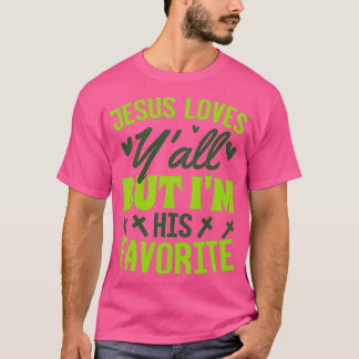 T-shirt Jésus Loves You All Dans la favorite de His
