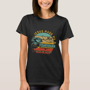T-shirt Jésus M'A Fait Un Fisher De L'Homme Don Chrétien P