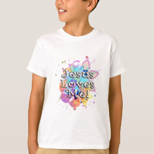 T-shirt Jésus m'aime, aquarelle en pastel