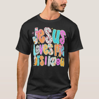 T-shirt Jésus m'aime, je le sais, Bible chrétienne preppy 