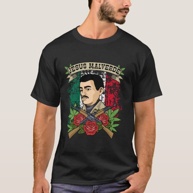 T-shirt Jésus Malverde Hommes de femmes Mexique Jésus Malv (Devant)