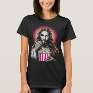 T-shirt Jésus mangeant du pop-corn !