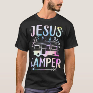 T-shirt Jésus Me Rend Un Camping RV Heureux