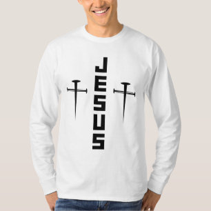 T-shirt JESUS Nail Croix foi chrétienne pour les croyants