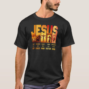 T-shirt jésus né comme un bébé prêché comme un enfant tué