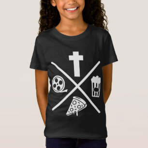 T-Shirt Jesus Popcorn Pizza Films Christian Snack Food Gi