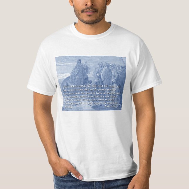 T-shirt Jésus prêchant à la mer de Galilée-Gustave Dore (Devant)