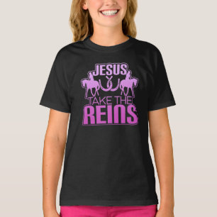 T-shirt Jésus Prends Les Reins Cool Race Horse TT-