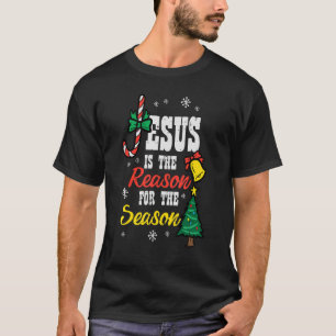 T-shirt Jesus Reason For Season Christmas Christian Religi
