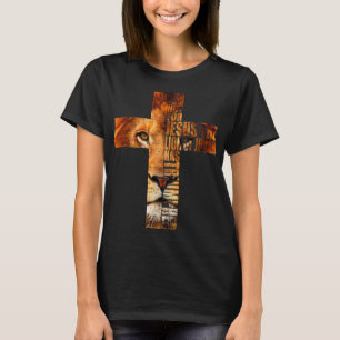 T-shirt Jésus Religieux Chrétien Le Lion De Juda Croix