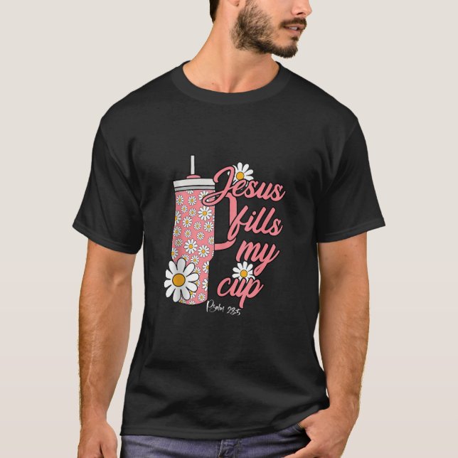 T-shirt Jésus Remplir Ma Fleurs Faisy Coupes Plantes chrét (Devant)