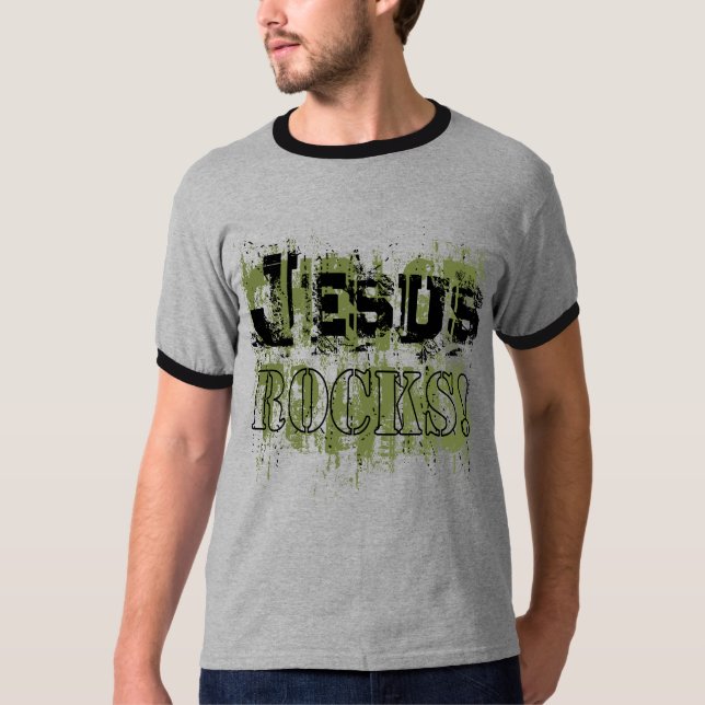T-shirt Jesus Rocks ! Chemises (Devant)