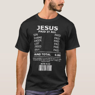 T-shirt Jésus Salut Pardon Croix Don chrétien  
