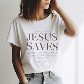 T-shirt Jésus sauve | Chrétien esthétique Unisex Vêtement 