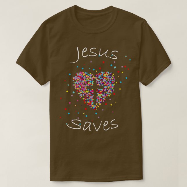 T-shirt Jésus Sauve Dieu Église Parole Christ Bible (Design devant)