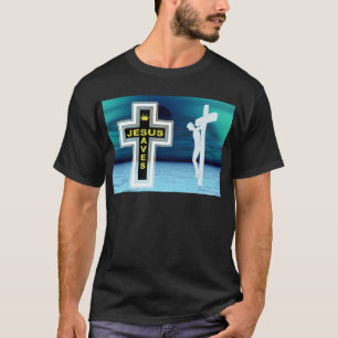T-shirt Jésus sauve la photo de crucifixion