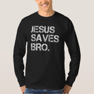 T-shirt Jésus Sauve la religion chrétienne Vintage Bro