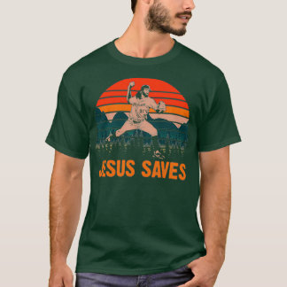 T-shirt Jésus Sauve le baseball Jésus