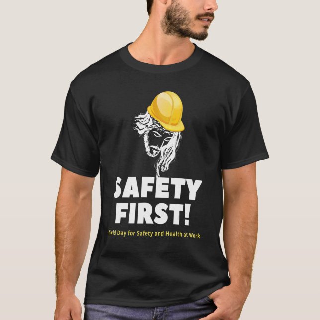 T-shirt Jésus Sécurité Première Journée Mondiale Pour La S (Devant)
