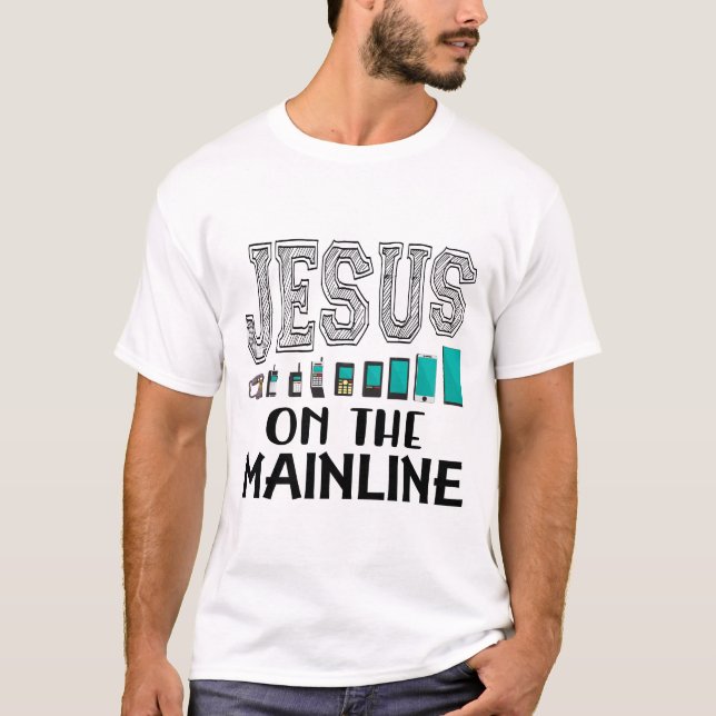 T-SHIRT JÉSUS SUR LA LIGNE PRINCIPALE (Devant)